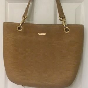 Eric javits neutral waven shoulder  bag